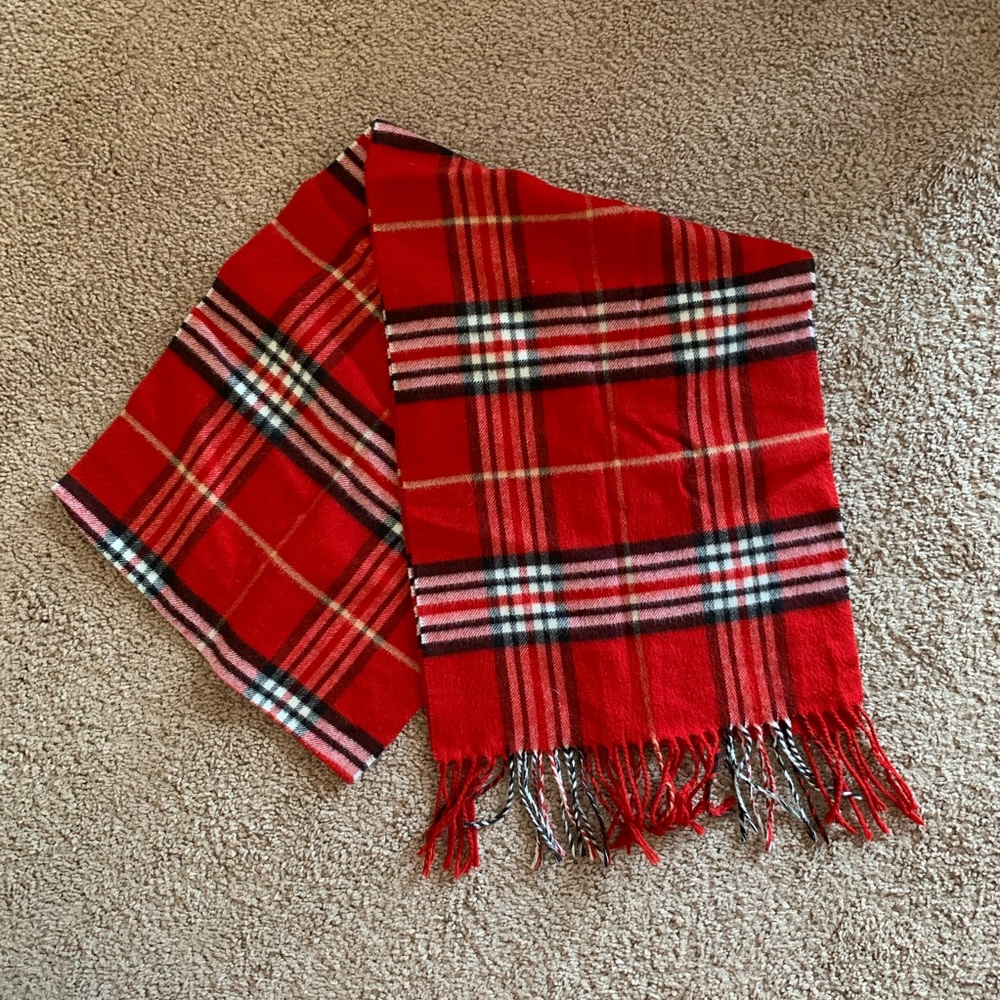 EUC Red Plaid Scarf
